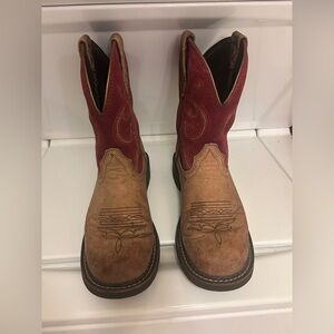 Ariat Men's Red and Tan Western Boots